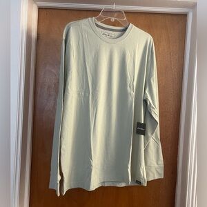 Eddie Bauer Men’s Green Legendwash Classic Crew Neck Long Sleeve Tee